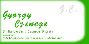 gyorgy czinege business card